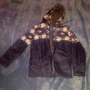 Men's Black Patterned Performance Jacket